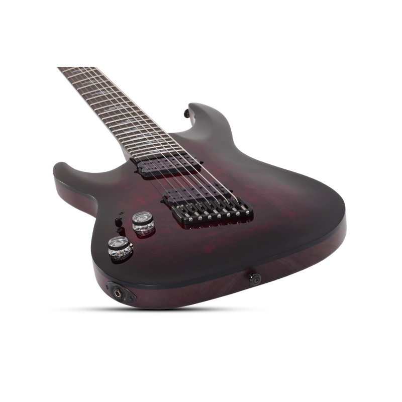 Schecter Omen Elite-7 Multiscale LH Black Cherry Burst