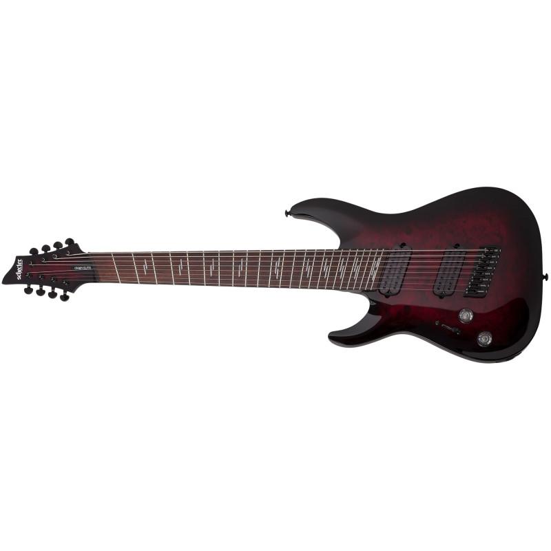 Schecter Omen Elite-8 Multiscale LH Black Cherry Burst