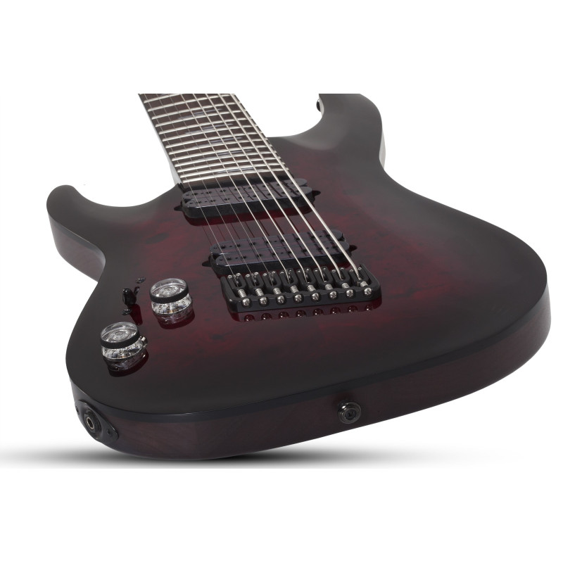 Schecter Omen Elite-8 Multiscale LH Black Cherry Burst