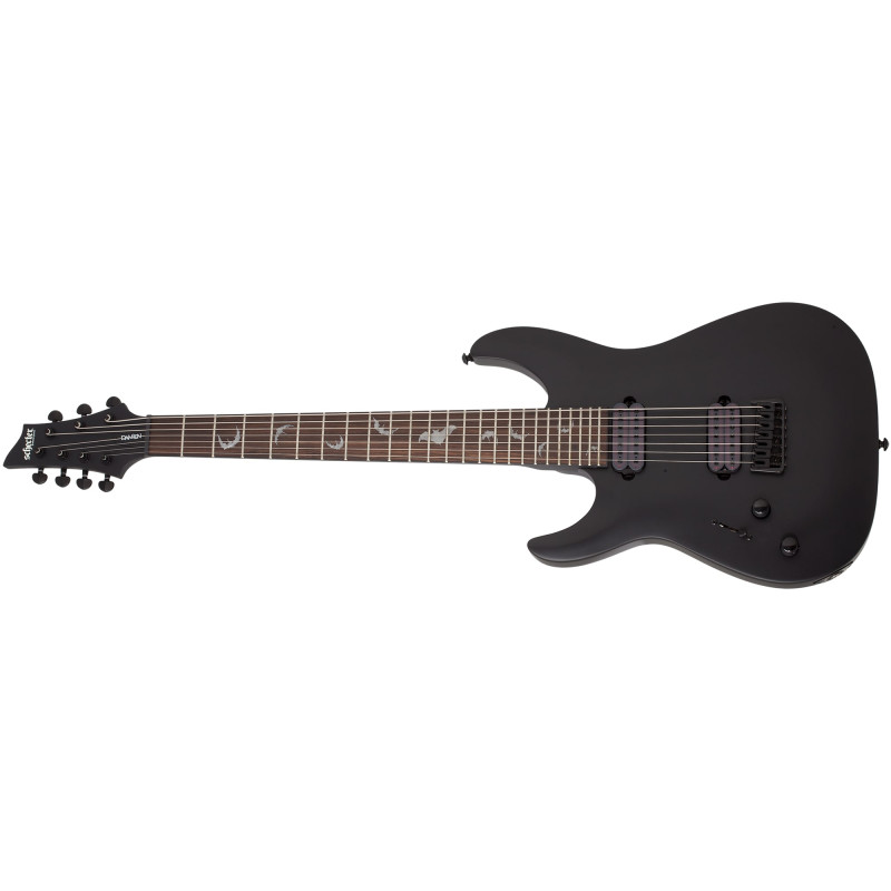 Schecter Damien-7 LH Satin Black