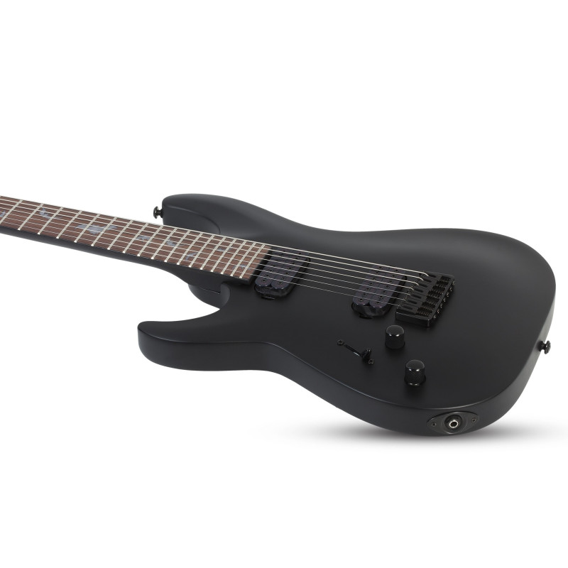 Schecter Damien-7 LH Satin Black