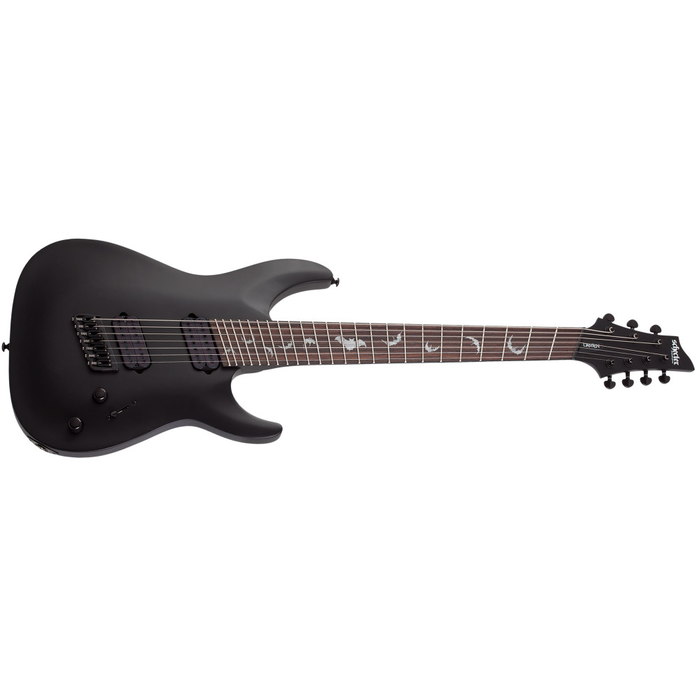 Schecter Damien-7 Multiscale Satin Black