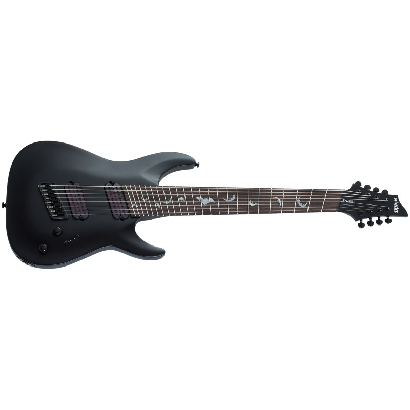 Schecter Damien-8 Multiscale Satin Black