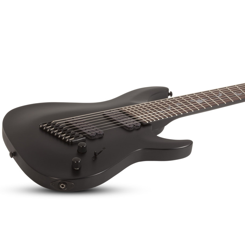 Schecter Damien-8 Multiscale Satin Black