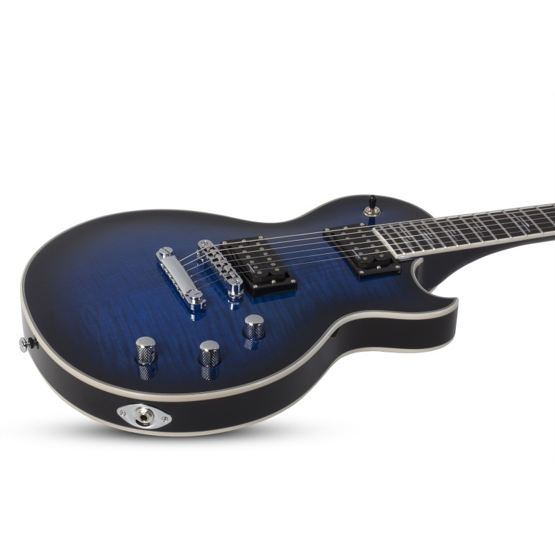 Schecter Solo-II Supreme See-Thru Blue Burst