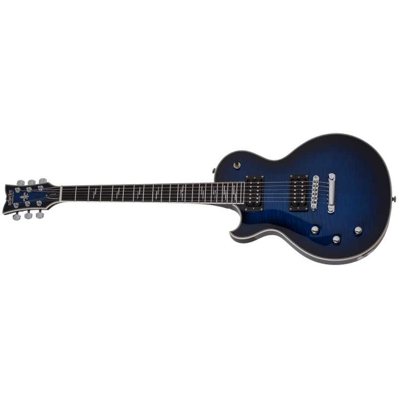 Schecter Solo-II Supreme LH See-Thru Blue Burst