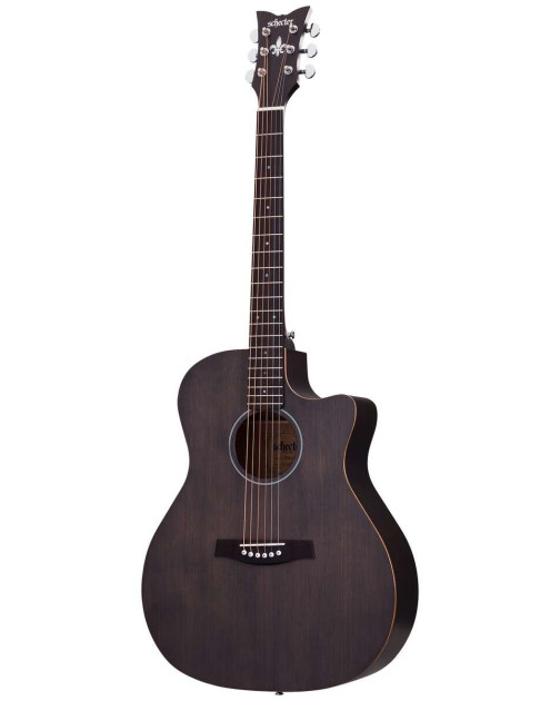 Schecter SCH.3716 Deluxe Acoustic Guitar Satin See Thru Black