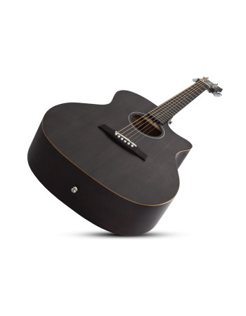 Schecter SCH.3716 Deluxe Acoustic Guitar Satin See Thru Black