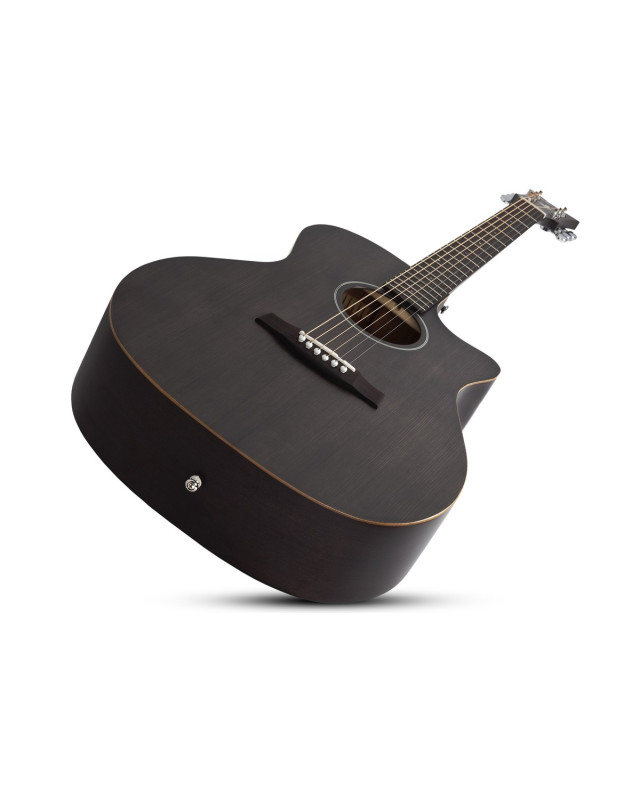 Schecter SCH.3716 Deluxe Acoustic Guitar Satin See Thru Black