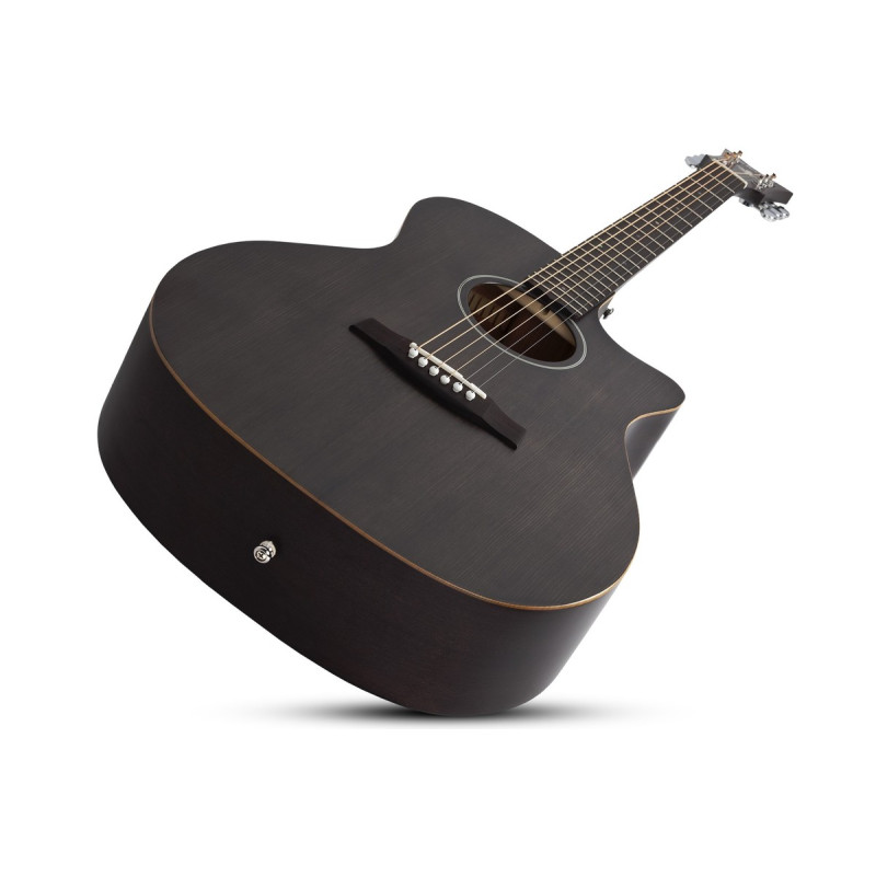 Schecter SCH.3716 Deluxe Acoustic Guitar Satin See Thru Black