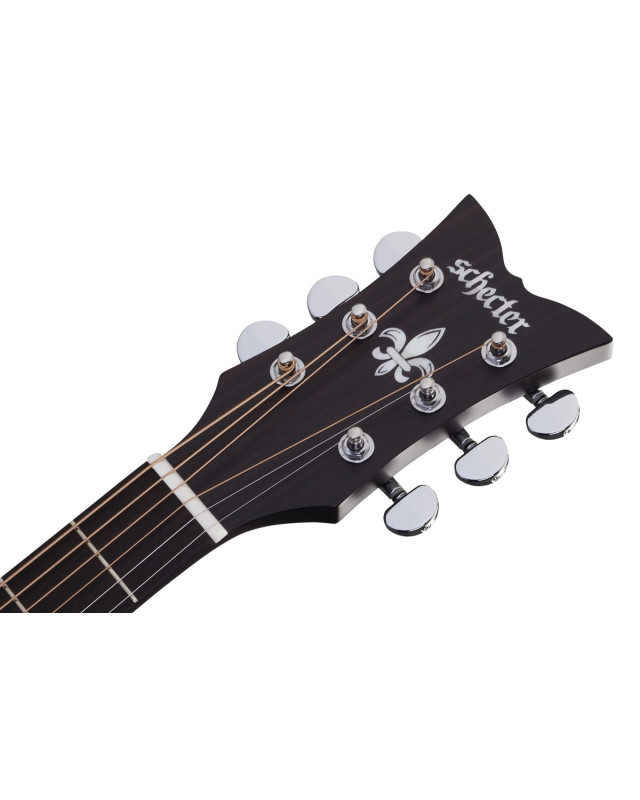 Schecter SCH.3716 Deluxe Acoustic Guitar Satin See Thru Black