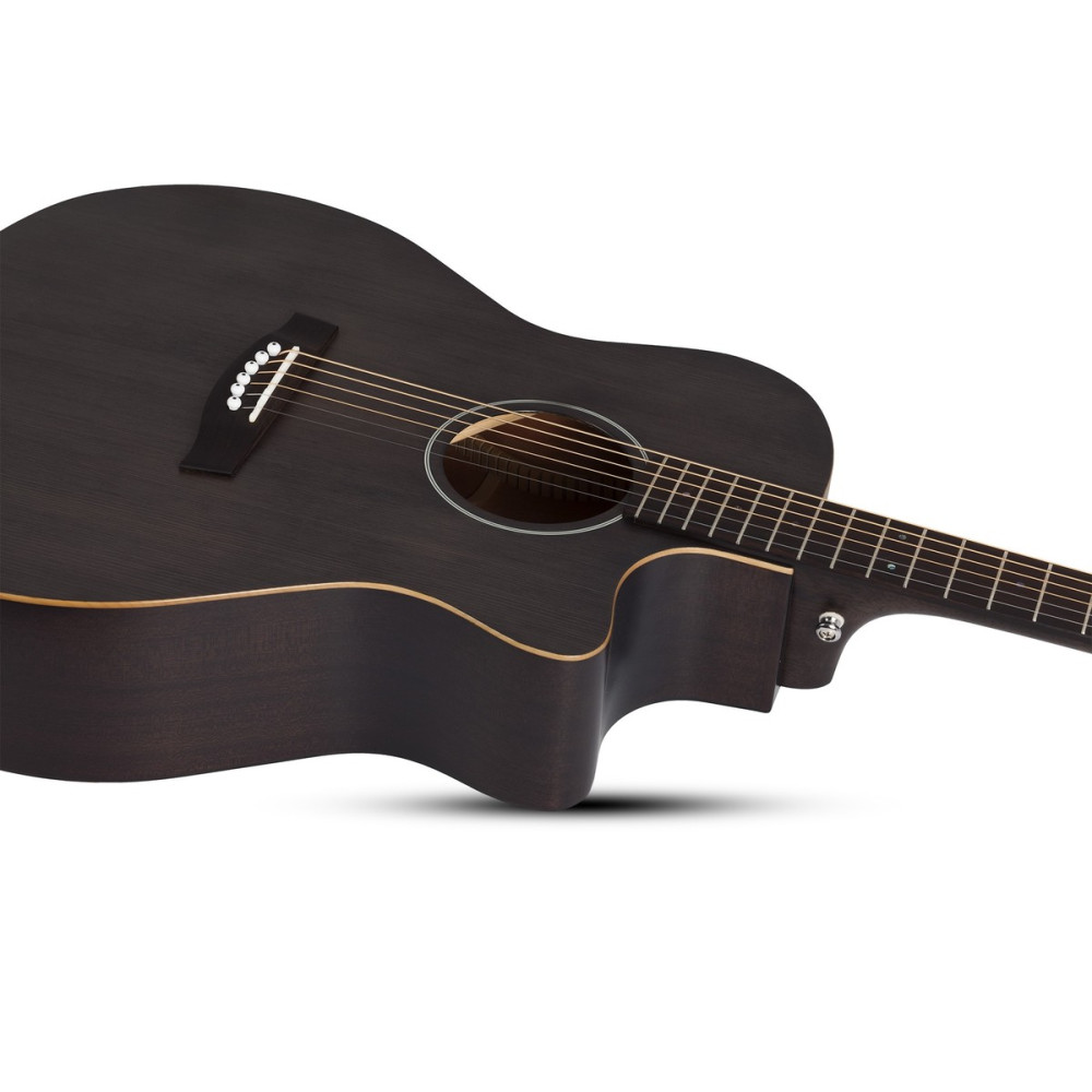 Schecter SCH.3716 Deluxe Acoustic Guitar Satin See Thru Black