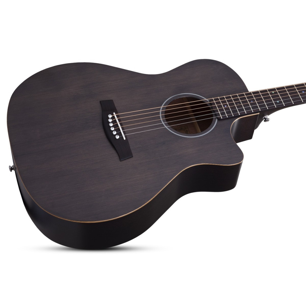 Schecter SCH.3716 Deluxe Acoustic Guitar Satin See Thru Black