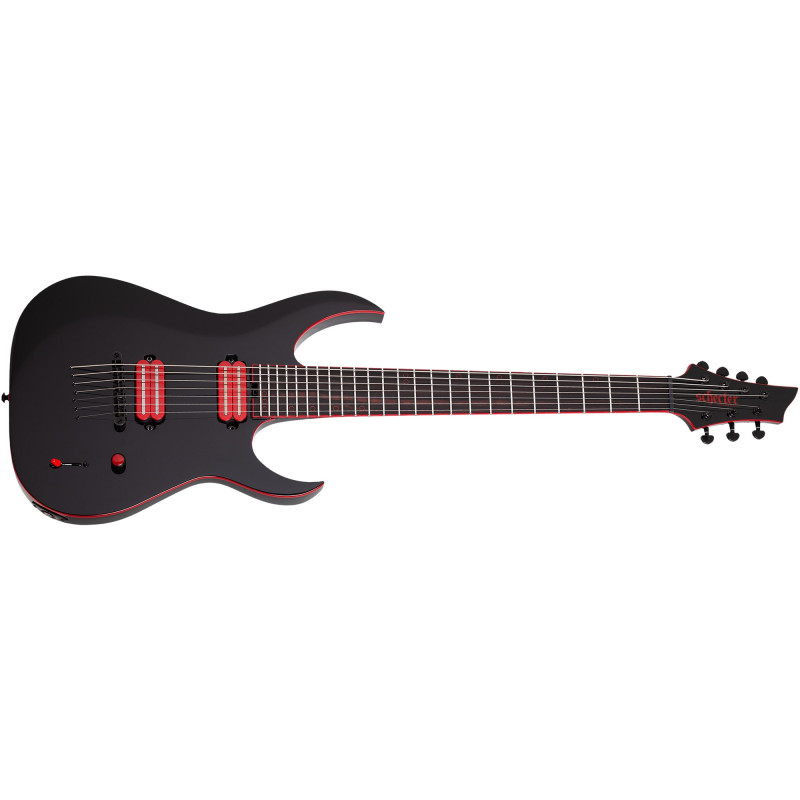 Schecter Sunset-7 Red Dawn Gloss Black