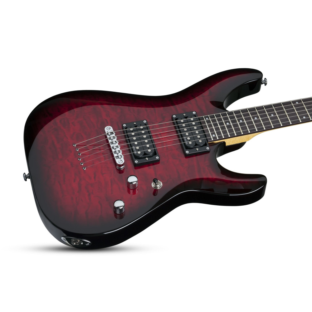 Schecter C-6 Plus See-Thru Cherry Burst