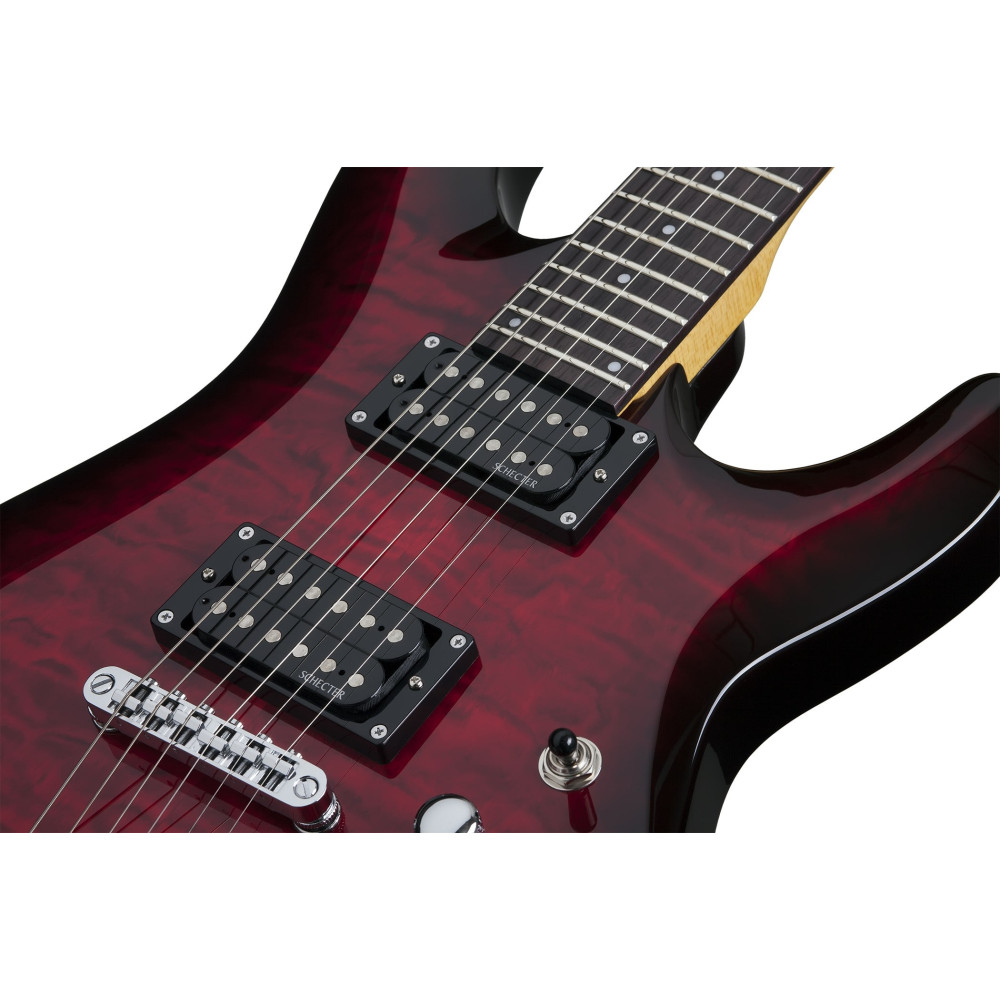 Schecter C-6 Plus See-Thru Cherry Burst