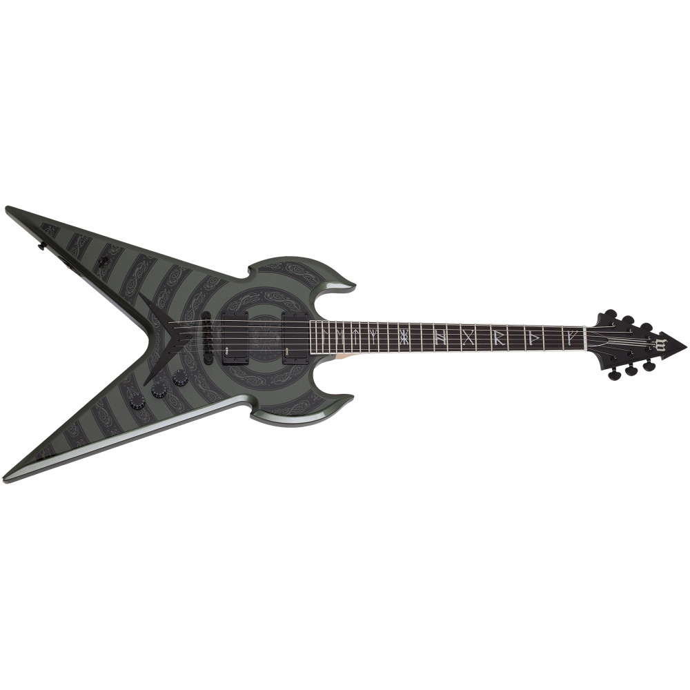 Schecter Warhammer Norse Dragon Bullseye metallic green
