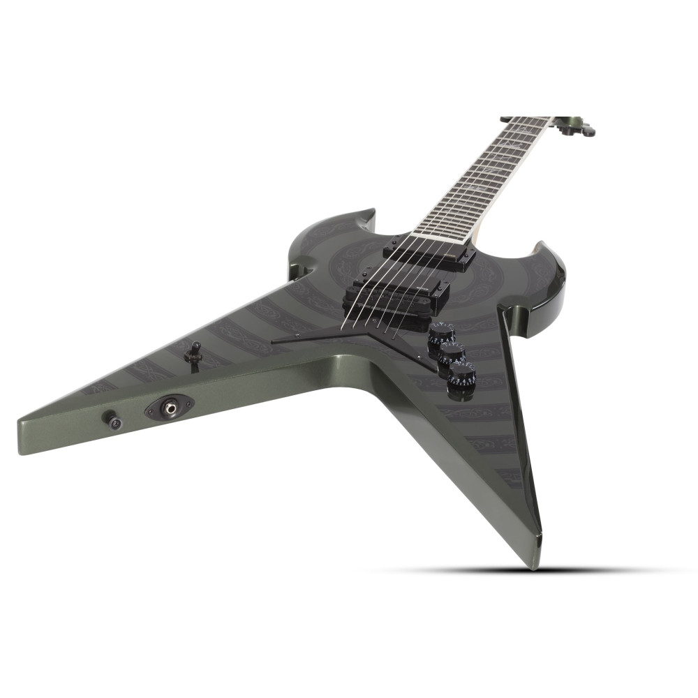 Schecter Warhammer Norse Dragon Bullseye metallic green