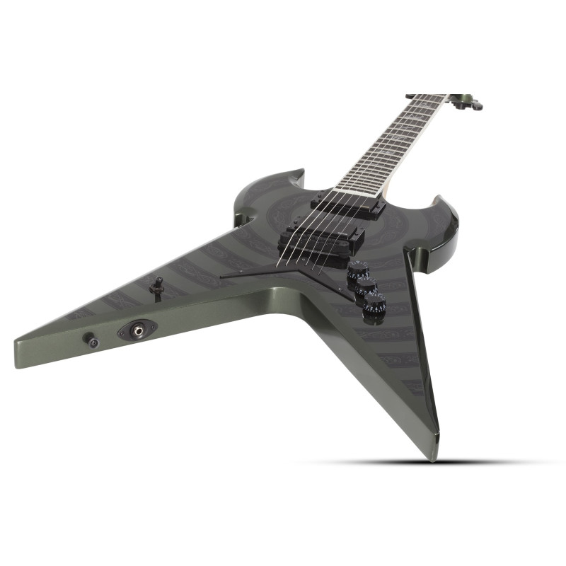 Schecter Warhammer Norse Dragon Bullseye metallic green