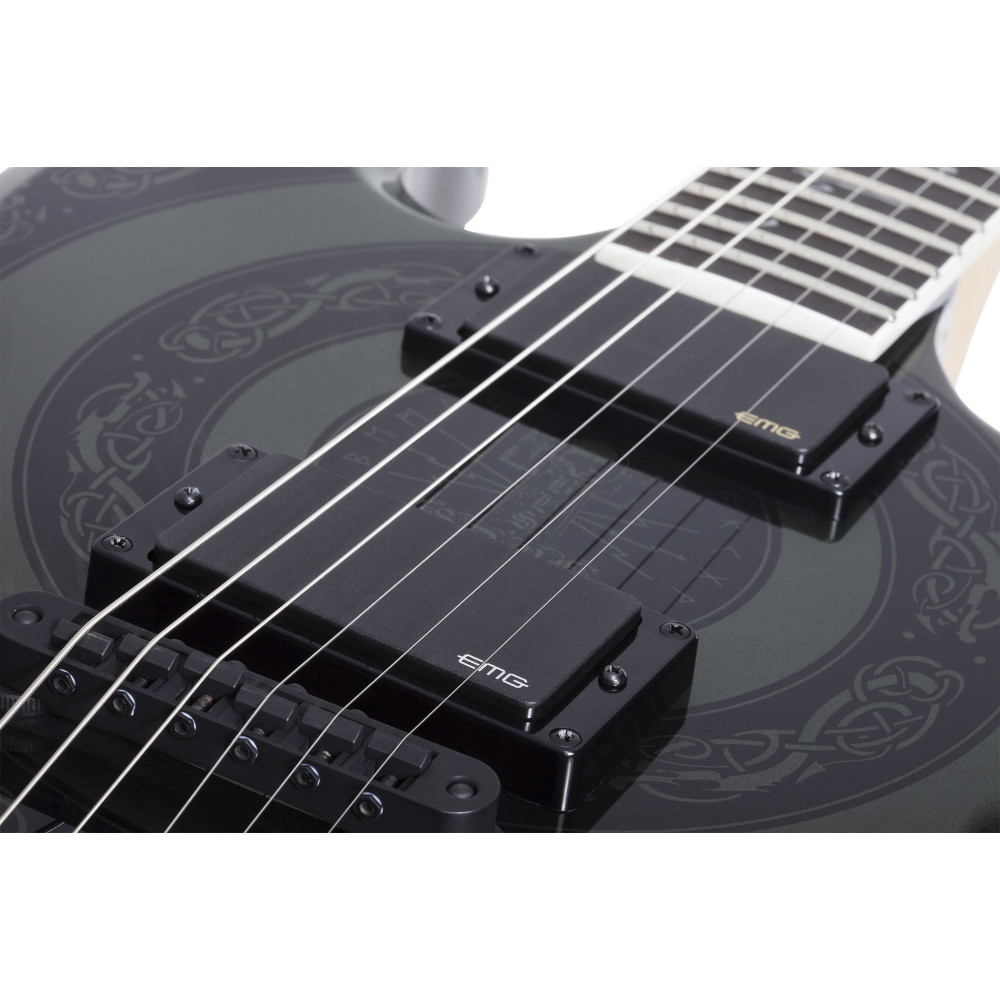 Schecter Warhammer Norse Dragon Bullseye metallic green