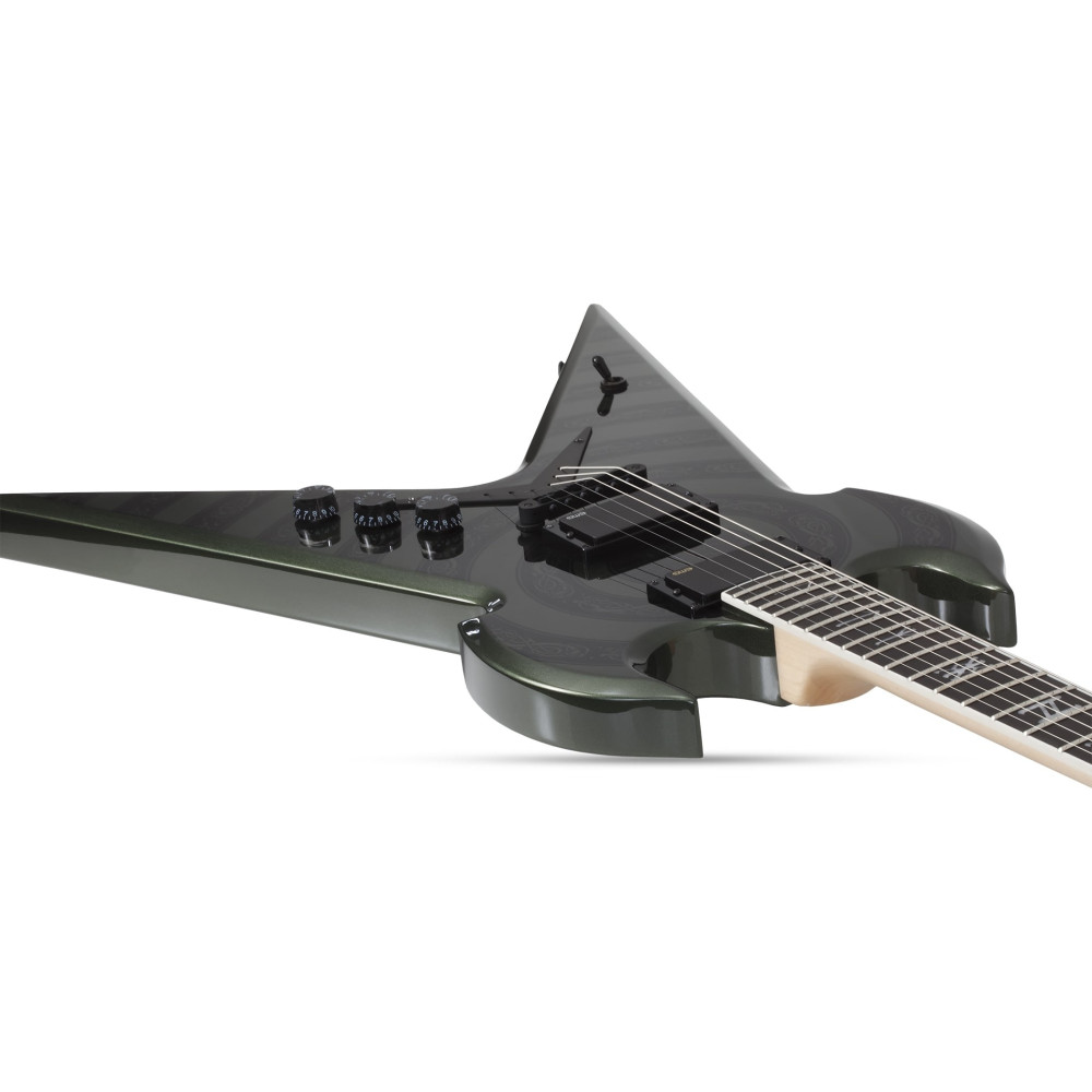 Schecter Warhammer Norse Dragon Bullseye metallic green