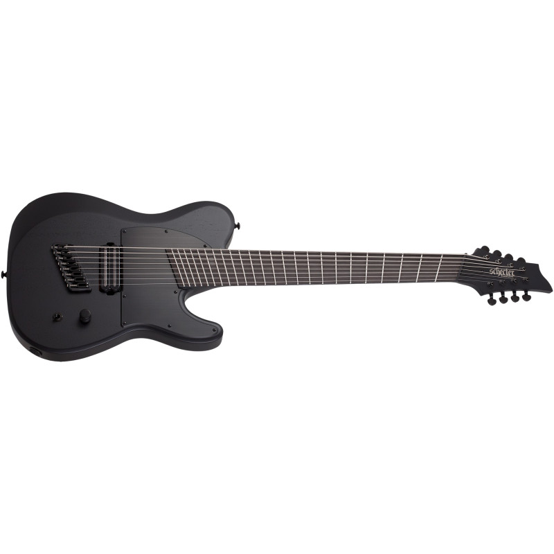 Schecter PT-8 MS Black Ops Satin Black Open Pore