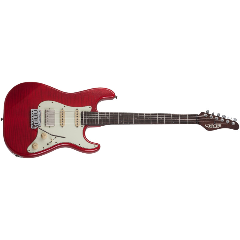 Schecter Nick Johnston USA Signature Flame Top Nitro Atomic Fire