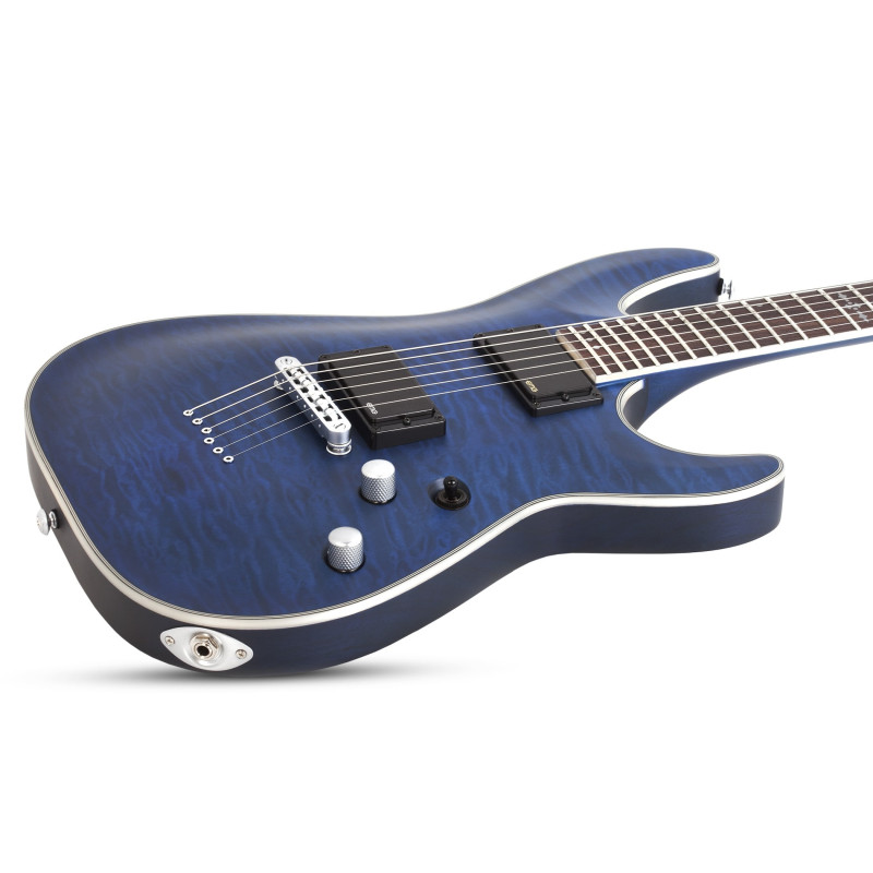 Schecter C-1 Platinum See Thru Midnight Blue