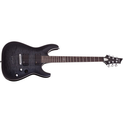 Schecter C-1 Platinum See-Thru Black Satin (STBLS)