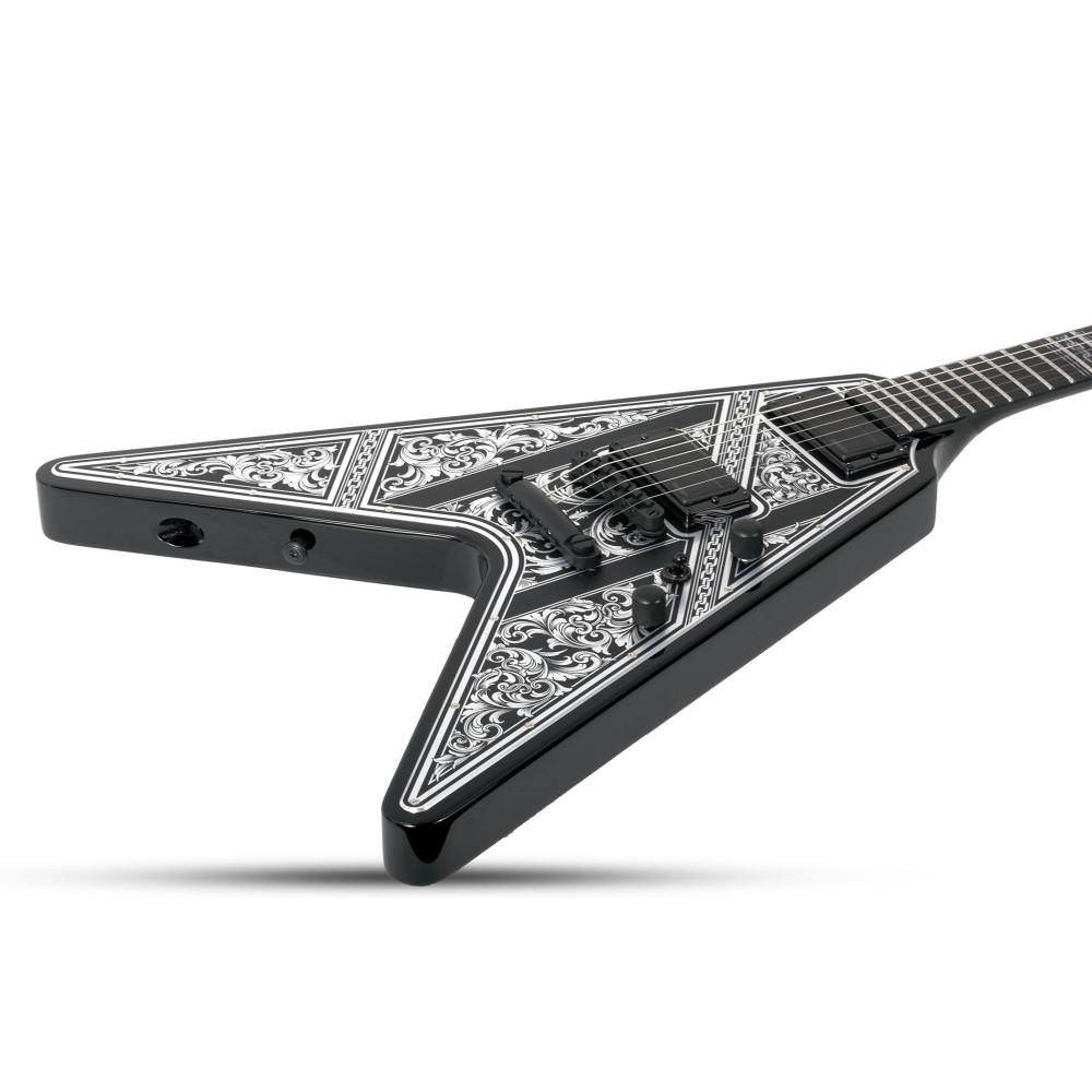 Schecter V-1 Przym Palladium Gloss Black