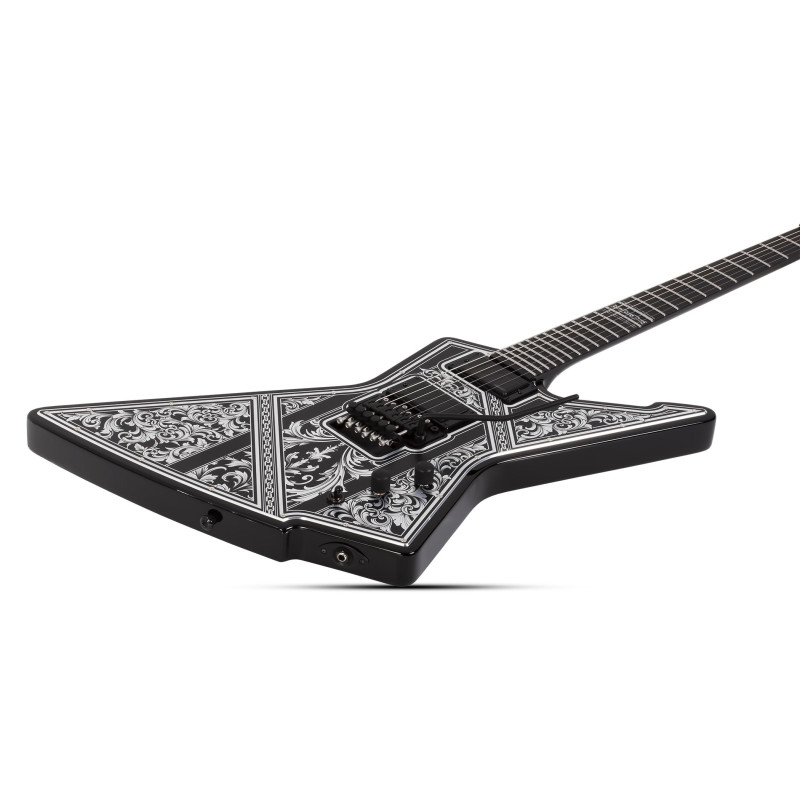 Schecter E-1 FR Przym Palladium Gloss Black