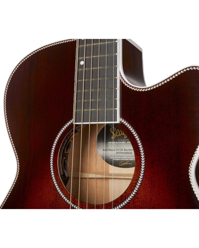 Seagull Artist Mosaic CH CW BourbonBurst GT EQ