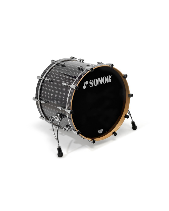 Sonor ProLite Bass Drum 24" x 14" (no Mount), Maple, Ebony White Stripes