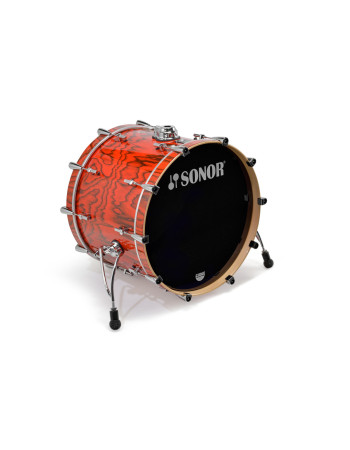 Sonor ProLite Bass Drum 22" x 16" (with Mount), Maple, Fiery Red