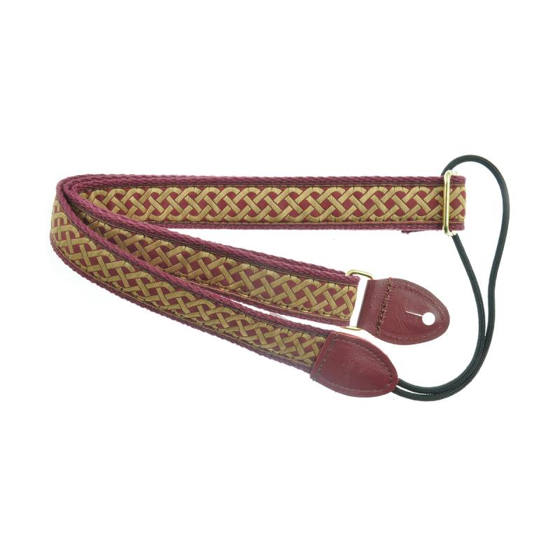 Souldier Mandolin Strap Celtic Knot - Tan/Burgundy (FMDA0639BD05BD)