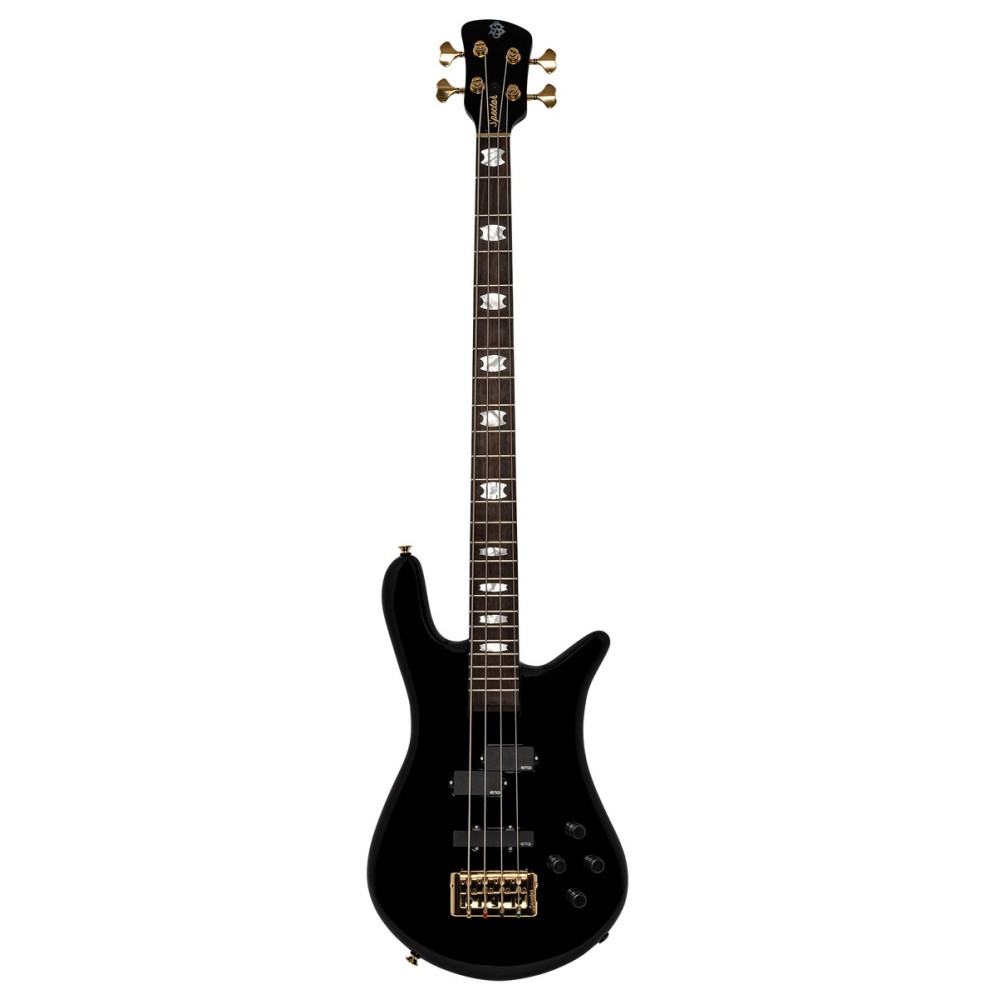 Spector SXEURO4BKCL Electric Bass Guitar, Euro Classic, 4-String, Active, Solid Bl ack Gloss