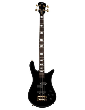 Spector SXEURO4BKCL Electric Bass Guitar, Euro Classic, 4-String, Active, Solid Bl ack Gloss