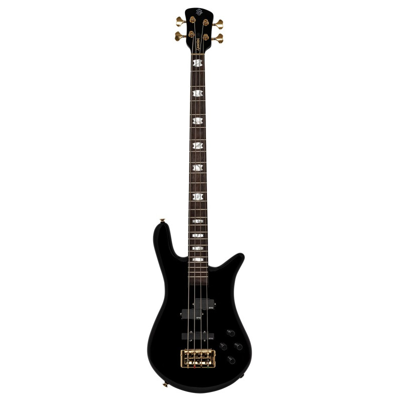 Spector SXEURO4BKCL Electric Bass Guitar, Euro Classic, 4-String, Active, Solid Bl ack Gloss