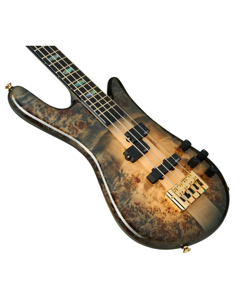 Spector SXEURO4CSTBLK Bass Guitar, Euro CST, 4-string, active, Natural Black Burst G loss