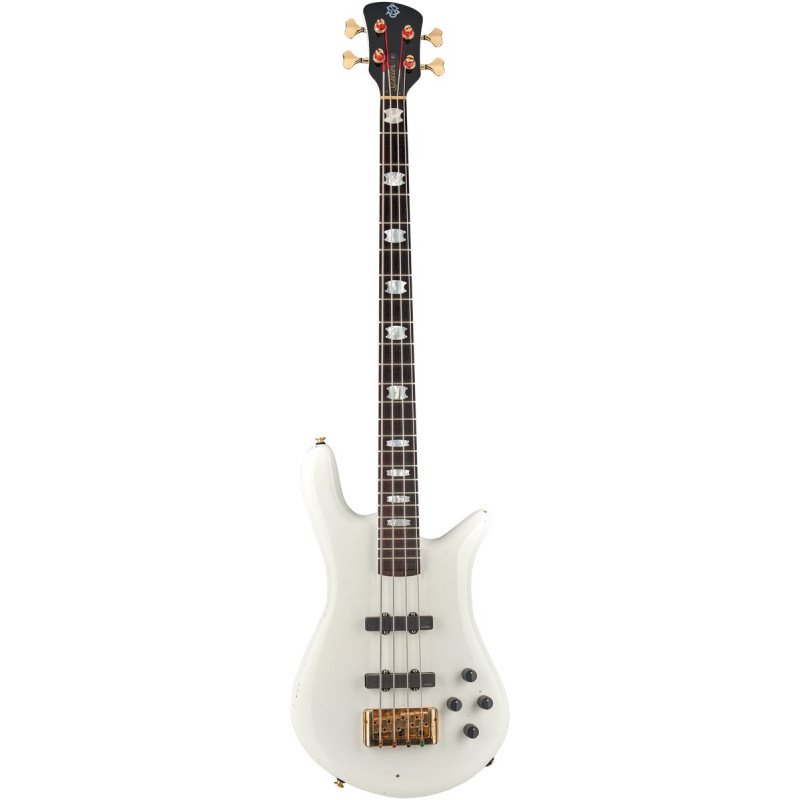 Spector SXEURO4DWWHREL Bass Guitar, Euro Artist, Doug Wimbish, White Relic Finish, LT D