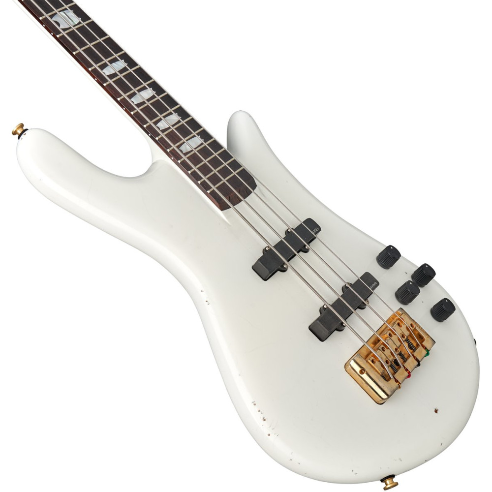 Spector SXEURO4DWWHREL Bass Guitar, Euro Artist, Doug Wimbish, White Relic Finish, LT D