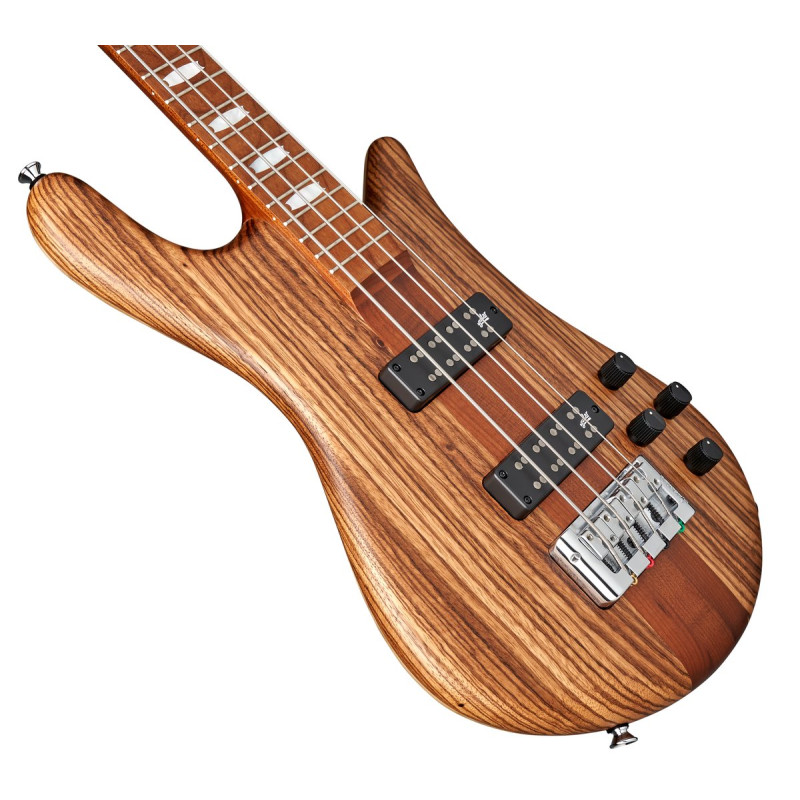 Spector SXEURO4RSTZBW Bass Guitar, Euro4 RST Zebrawood Natural Matte, Limited Editio n