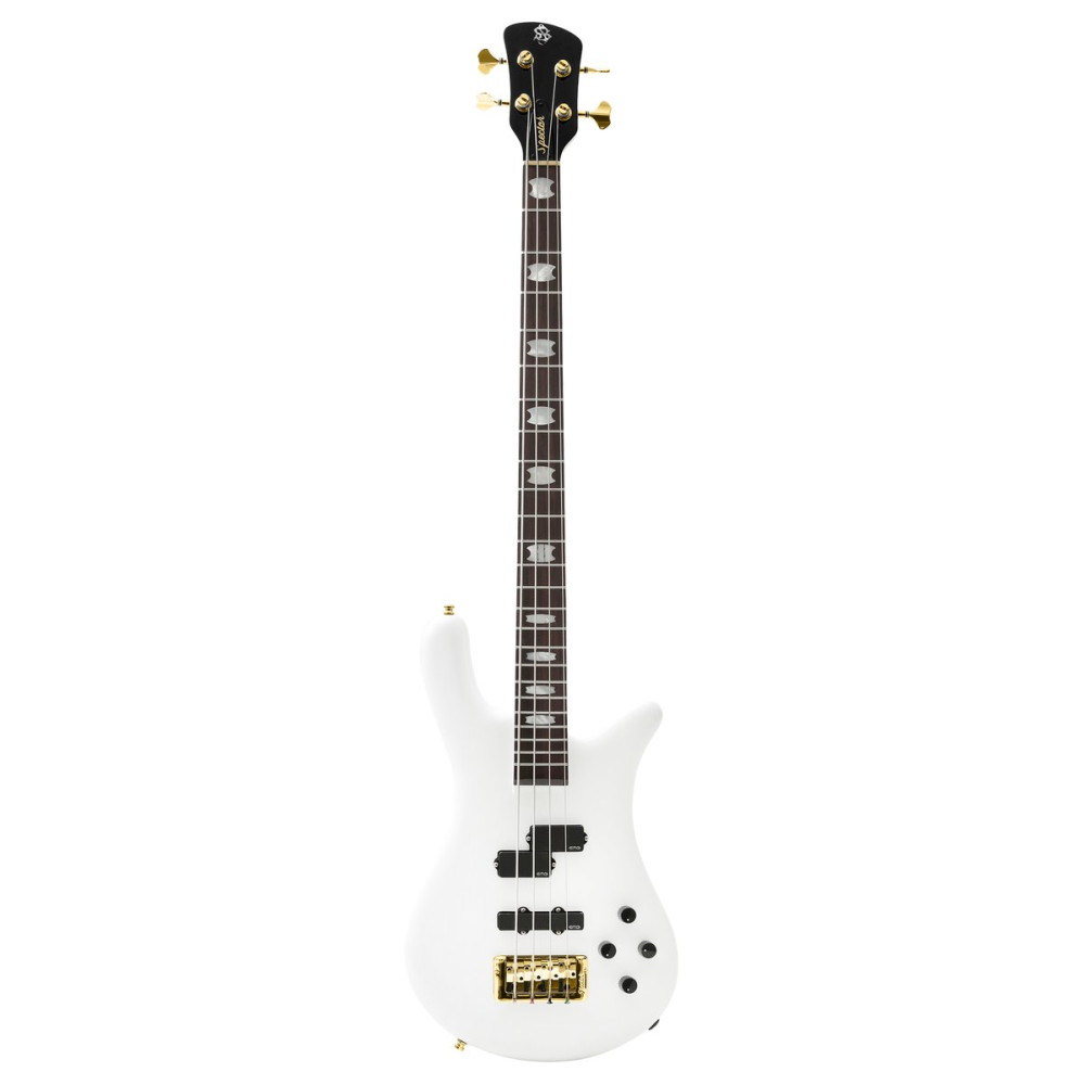 Spector SXEURO4WHCL Electric Bass Guitar, Euro Classic, 4-String, Active, Solid Wh ite Gloss