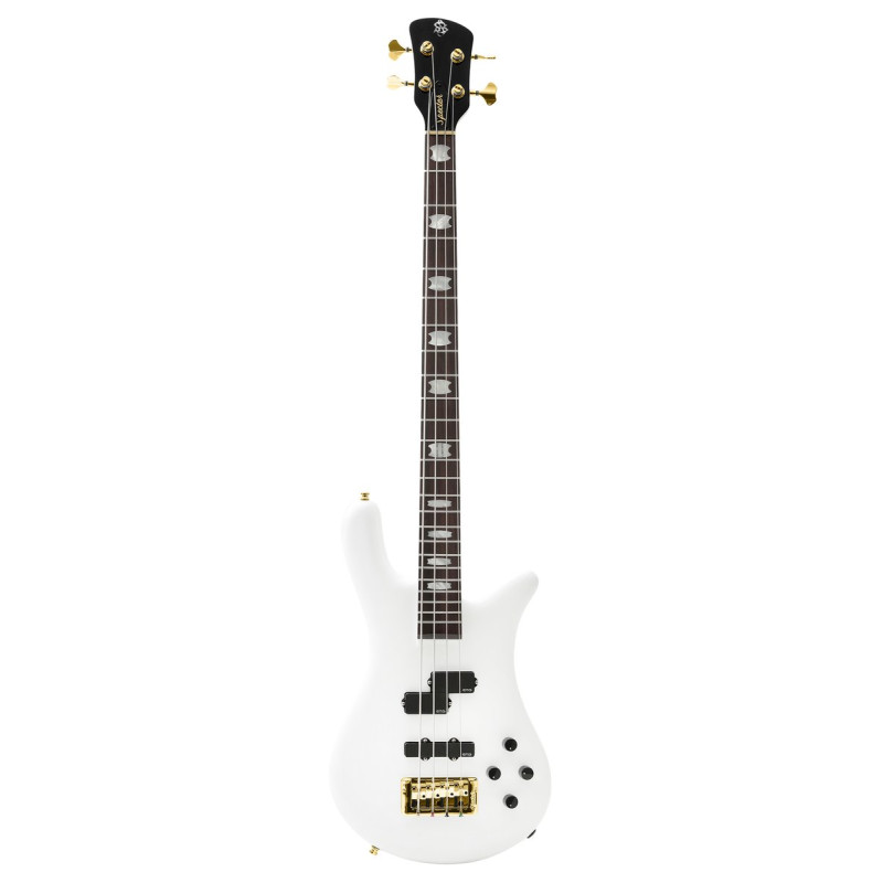 Spector SXEURO4WHCL Electric Bass Guitar, Euro Classic, 4-String, Active, Solid Wh ite Gloss