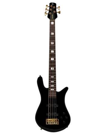 Spector SXEURO5BKCL Electric Bass Guitar, Euro Classic, 5-String, Active, Solid Bl ack Gloss
