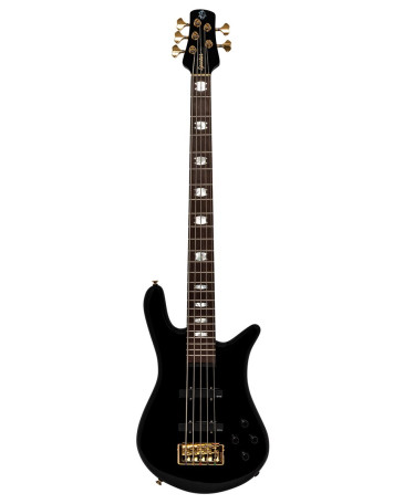 Spector SXEURO5BKCL Electric Bass Guitar, Euro Classic, 5-String, Active, Solid Bl ack Gloss