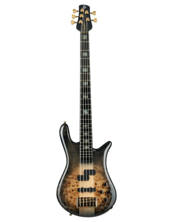Spector SXEURO5CSTBLK Bass Guitar, Euro CST, 5-string, active, Natural Black Burst G loss