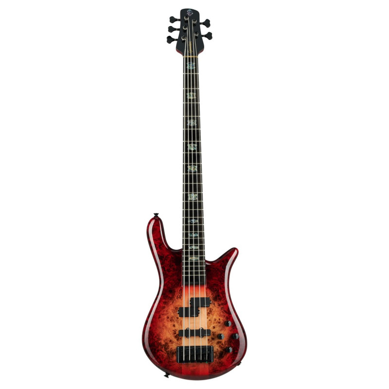 Spector SXEURO5CSTRED Bass Guitar, Euro CST, 5-string, active, Natural Red Burst Glo ss