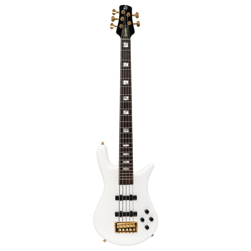 Spector SXEURO5WHCL Electric Bass Guitar, Euro Classic, 5-String, Active, Solid Wh ite Gloss