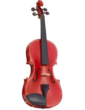 Stentor SR1401CRF Violin 1/4, Harlequin, Set, cherry red